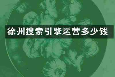 徐州搜索引擎运营多少钱