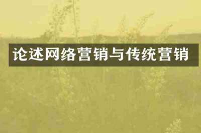 论述网络营销与传统营销