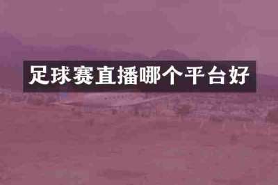 足球赛直播哪个平台好