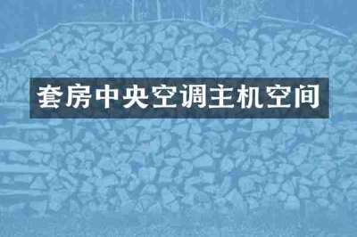 套房中央空调主机空间