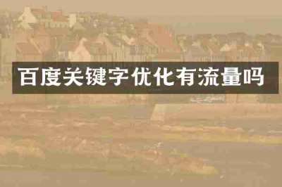 百度关键字优化有流量吗