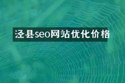 泾县seo网站优化价格