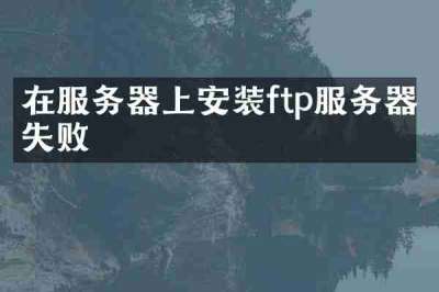 在服务器上安装ftp服务器失败