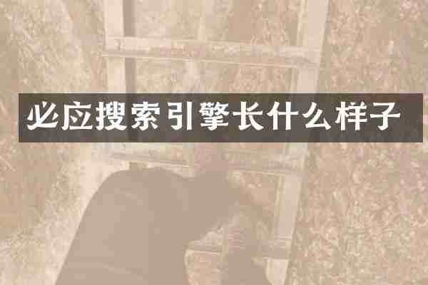 必应搜索引擎长什么样子