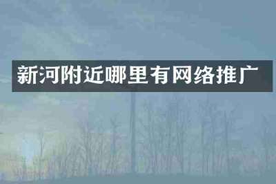 新河附近哪里有网络推广