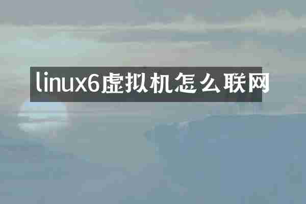 linux6虚拟机怎么联网