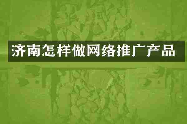 济南怎样做网络推广产品