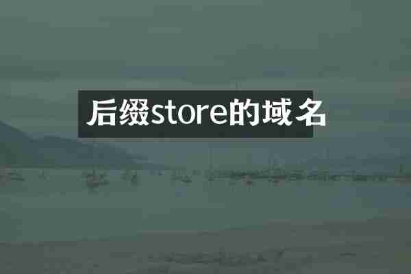 后缀store的域名