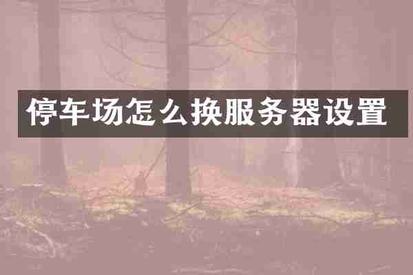 停车场怎么换服务器设置