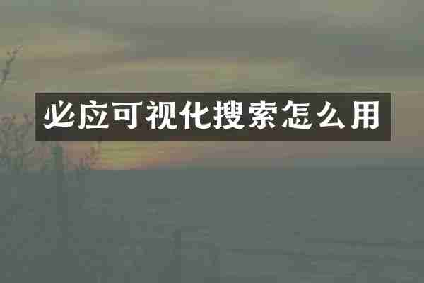 必应可视化搜索怎么用