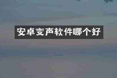 安卓变声软件哪个好