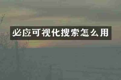 必应可视化搜索怎么用