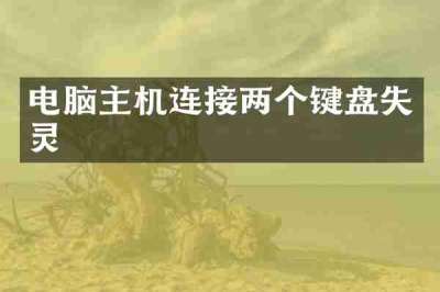 电脑主机连接两个键盘失灵