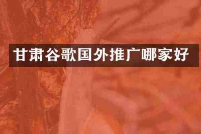 甘肃谷歌国外推广哪家好