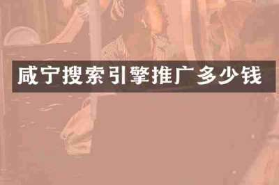 咸宁搜索引擎推广多少钱