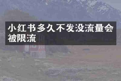 小红书多久不发没流量会被限流