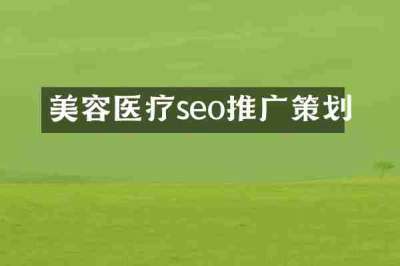 美容医疗seo推广策划