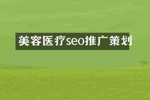 美容医疗seo推广策划