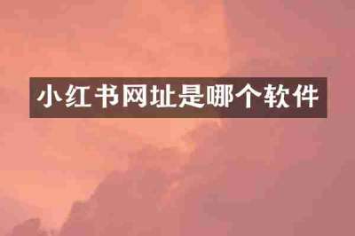小红书网址是哪个软件