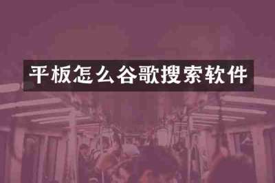 平板怎么谷歌搜索软件
