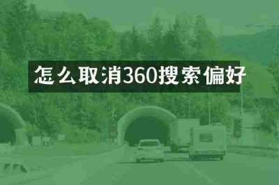 怎么取消360搜索偏好