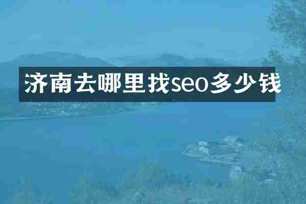 济南去哪里找seo多少钱