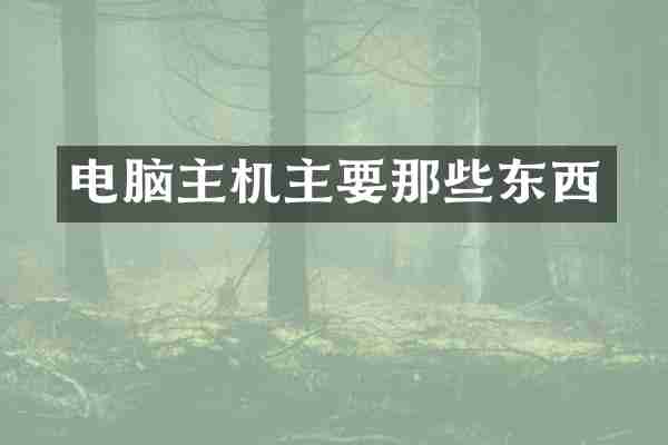 电脑主机主要那些东西