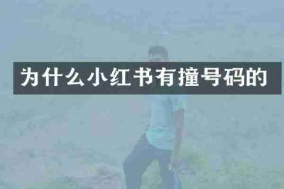 为什么小红书有撞号码的