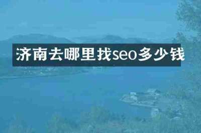 济南去哪里找seo多少钱