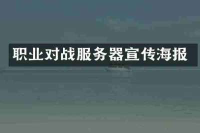职业对战服务器宣传海报