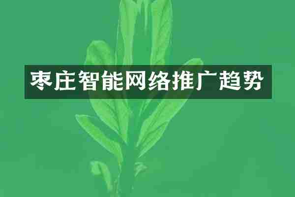 枣庄智能网络推广趋势