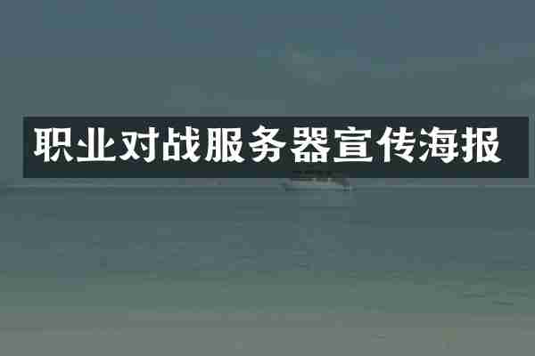 职业对战服务器宣传海报