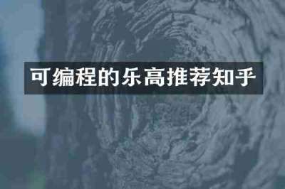 可编程的乐高推荐知乎