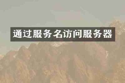 通过服务名访问服务器