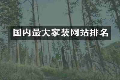 国内最大家装网站排名