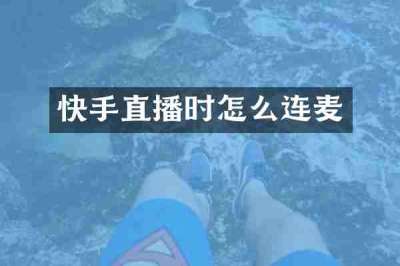 快手直播时怎么连麦