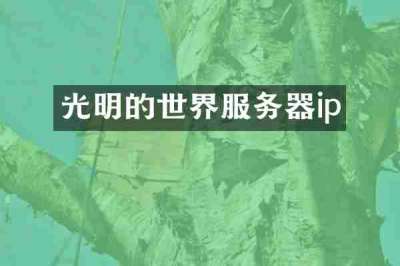 光明的世界服务器ip