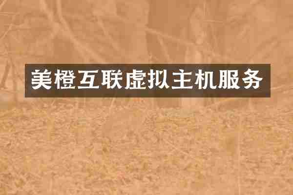 美橙互联虚拟主机服务