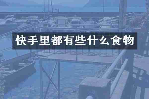 快手里都有些什么食物