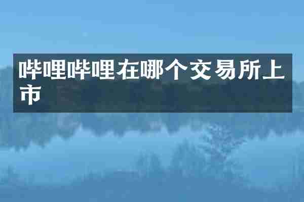 哔哩哔哩在哪个交易所上市