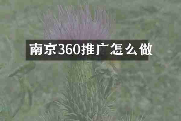 南京360推广怎么做