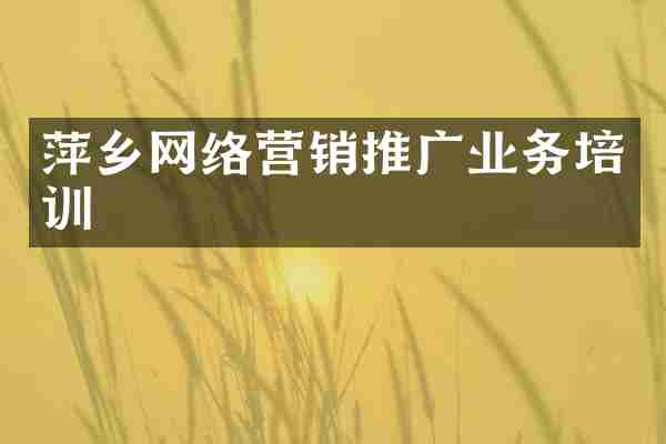 萍乡网络营销推广业务培训