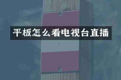 平板怎么看电视台直播