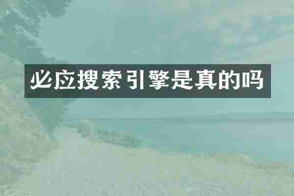 必应搜索引擎是真的吗