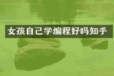 女孩自己学编程好吗知乎