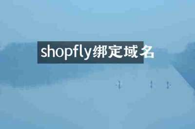 shopfly绑定域名