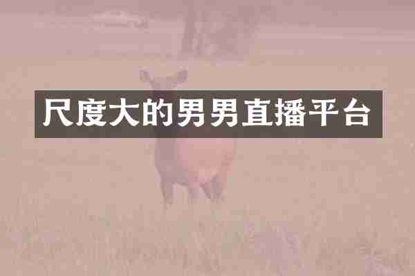 尺度大的男男直播平台