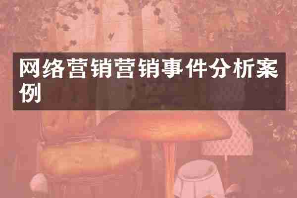 网络营销营销事件分析案例