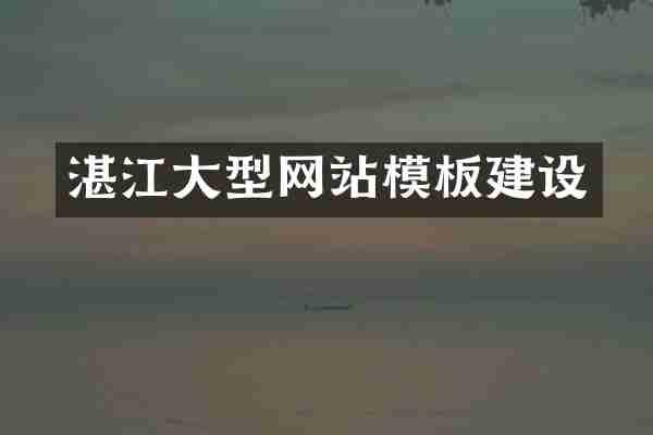 湛江大型网站模板建设