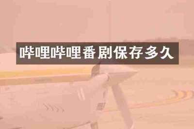 哔哩哔哩番剧保存多久